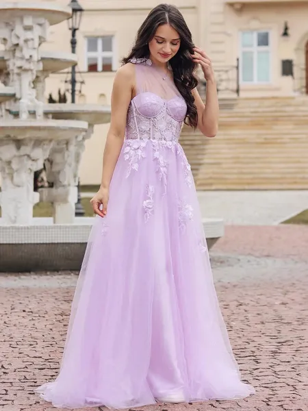 Elegant A-line One-Shoulder...