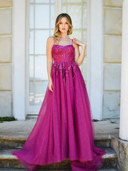 A-line Princess Tulle...