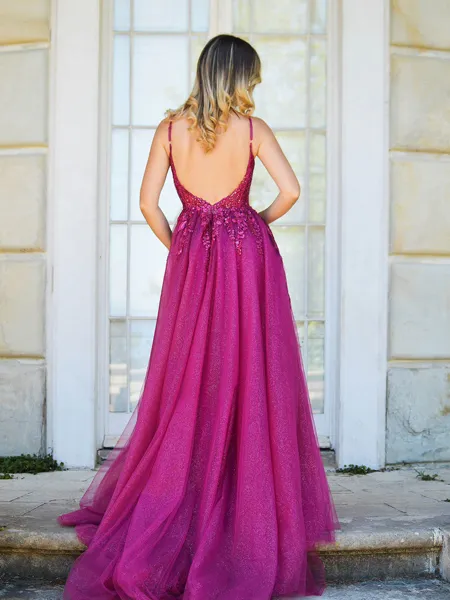 A-line Princess Tulle...