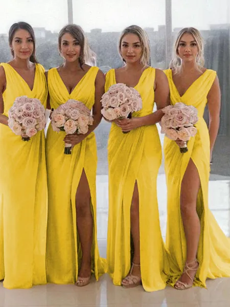 Sheath/Column V-Neck...