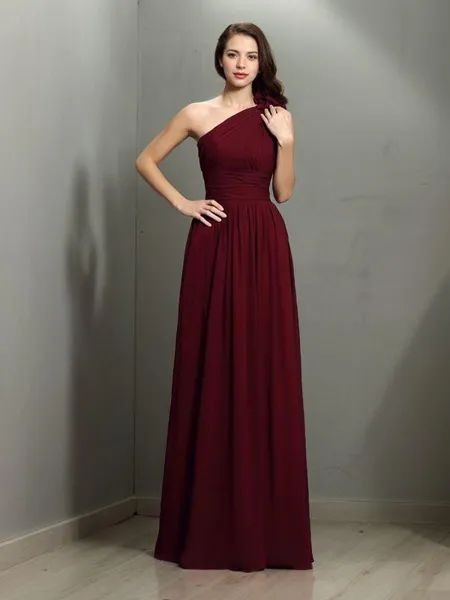 A-line One-Shoulder...