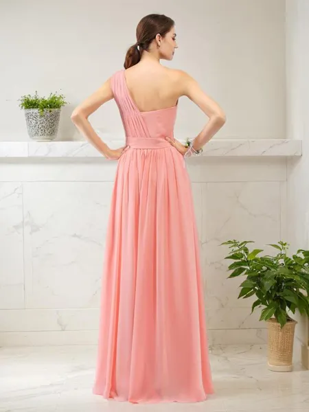 A-line One-Shoulder...
