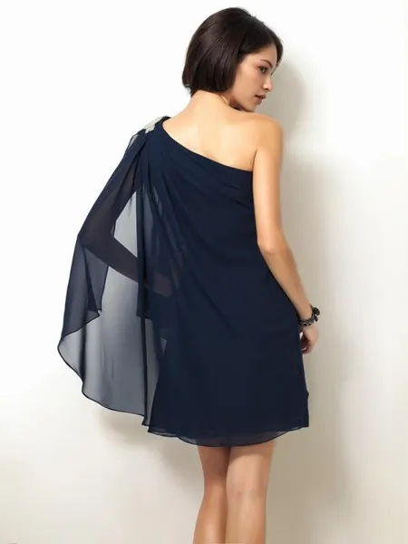 A-line One-Shoulder...