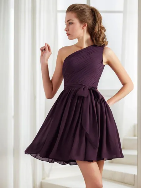 Chic A-line One-Shoulder...