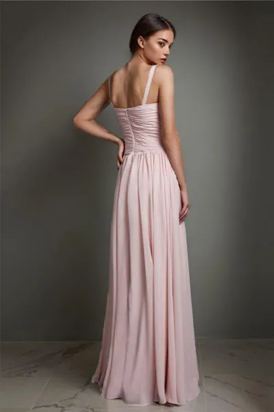 A-line V-Neck Sleeveless...