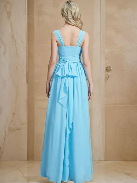 A-line V-Neck Sleeveless...