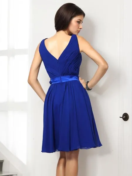 Sophisticated A-line V-Neck...