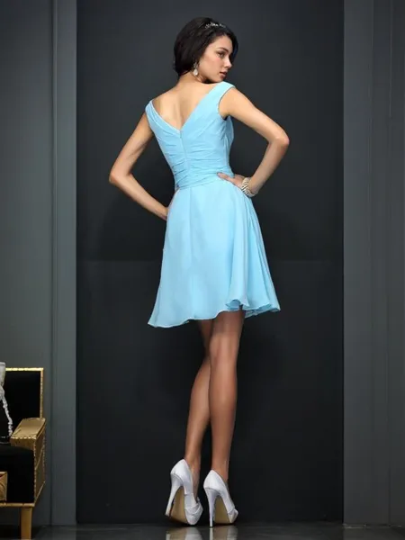 A-line V-Neck Flowing...