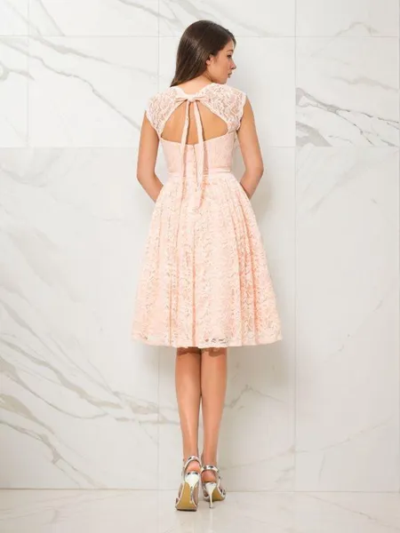 A-line Straps Sleeveless...