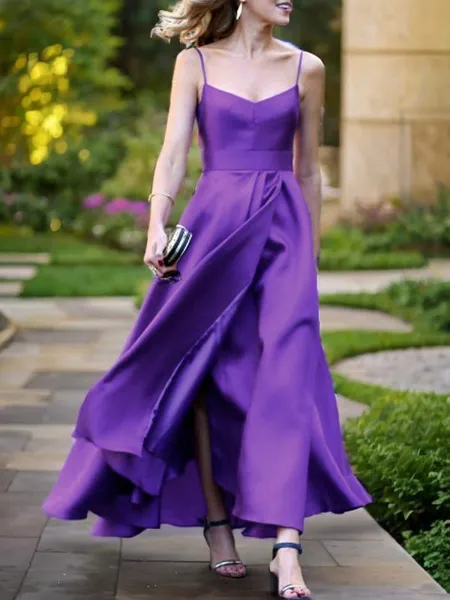 A-line Dreamy Spaghetti...