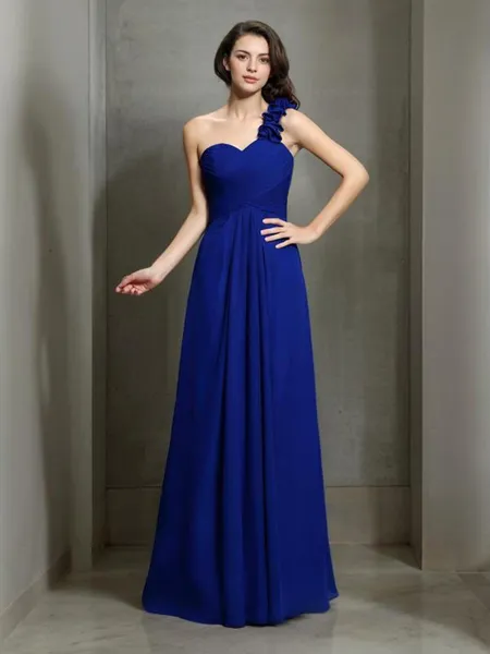 A-line One-Shoulder...