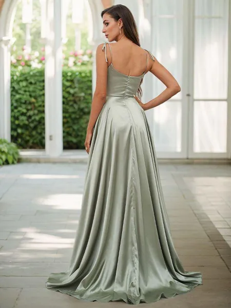 A-line Spaghetti Straps...