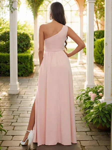 A-line One-Shoulder...