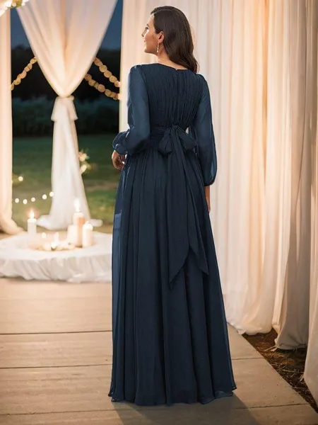 A-line Scoop Unique Long...