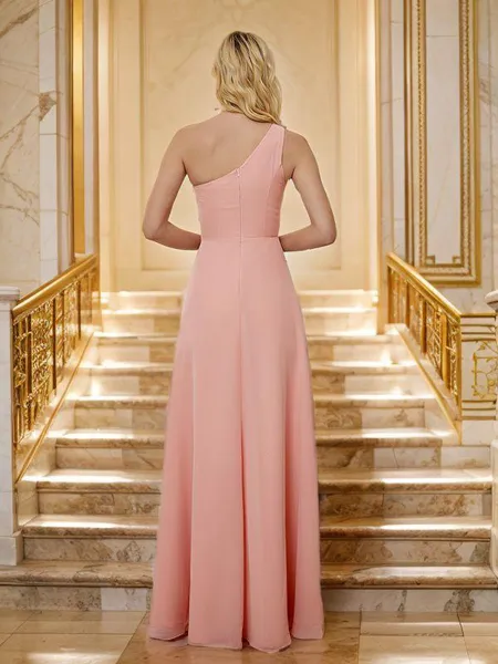 A-line One-Shoulder Elegant...