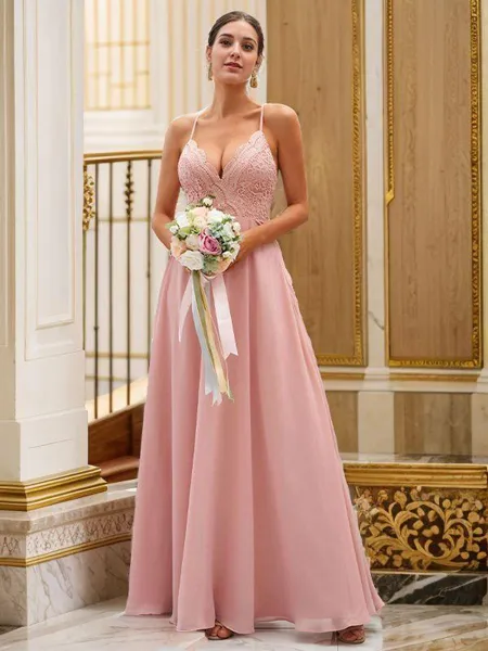 A-line V-Neck Dreamy...