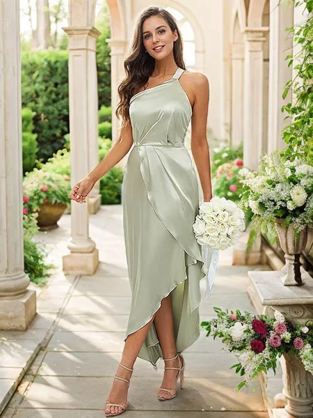 A-line One-Shoulder...