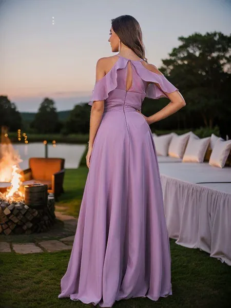 A-line Off-the-Shoulder...