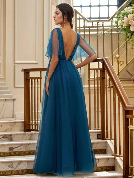 Chic A-line V-Neck Short...