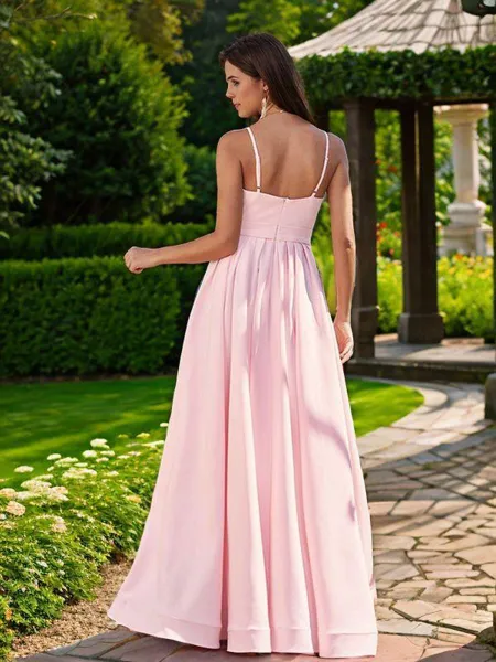 A-line Spaghetti Straps...