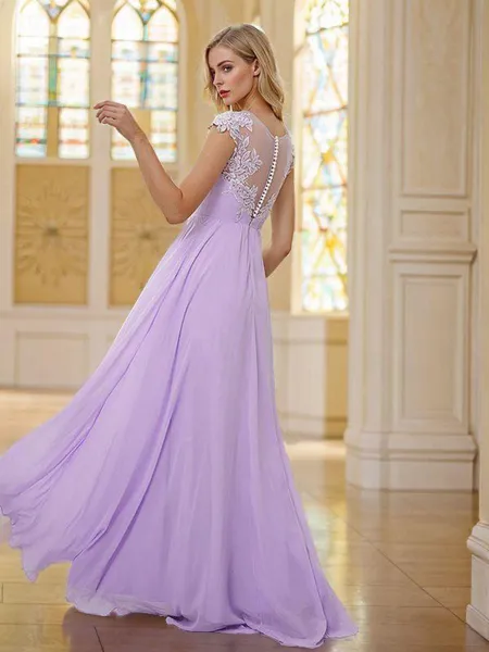 A-line Scoop Charming Short...