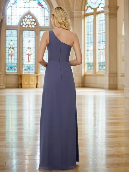 Sheath/Column One-Shoulder...