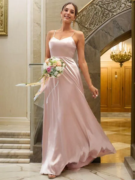 A-line Stunning V-Neck...