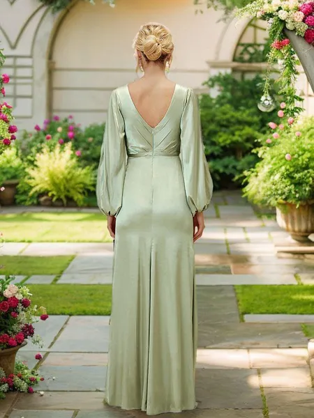 Sheath/Column V-Neck...