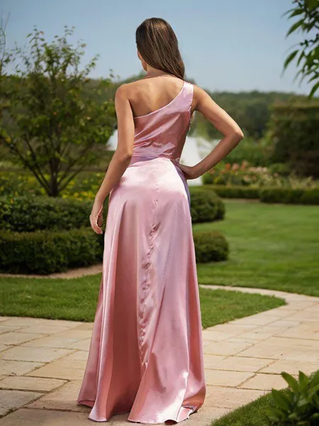 Sheath/Column One-Shoulder...