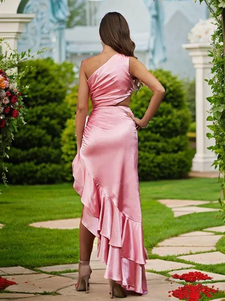 Sheath/Column One-Shoulder...