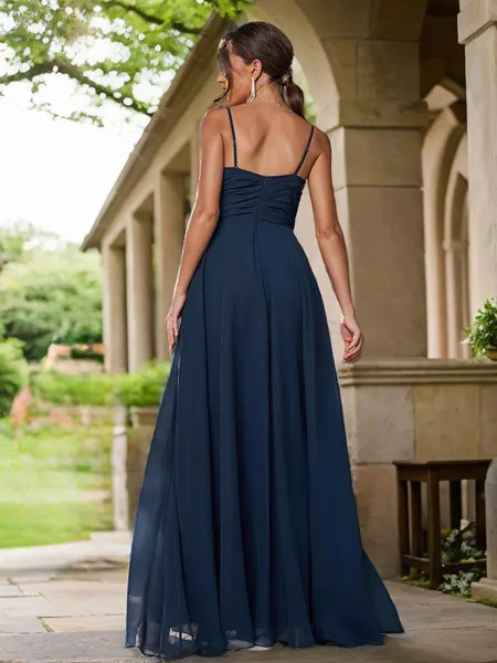 A-line V-Neck Delicate...