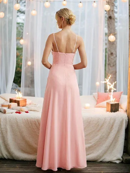 A-line V-Neck Stunning...