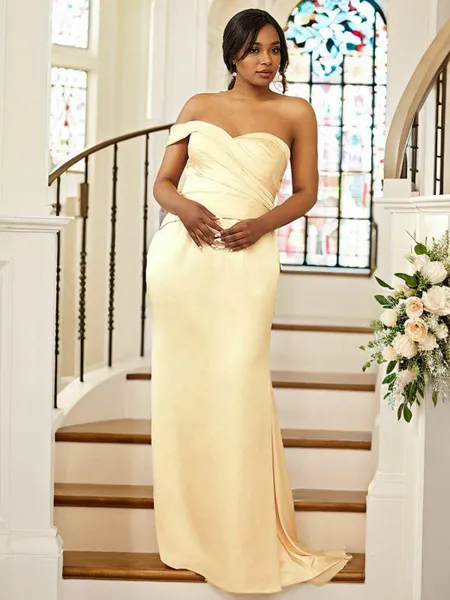 Sheath/Column One-Shoulder...