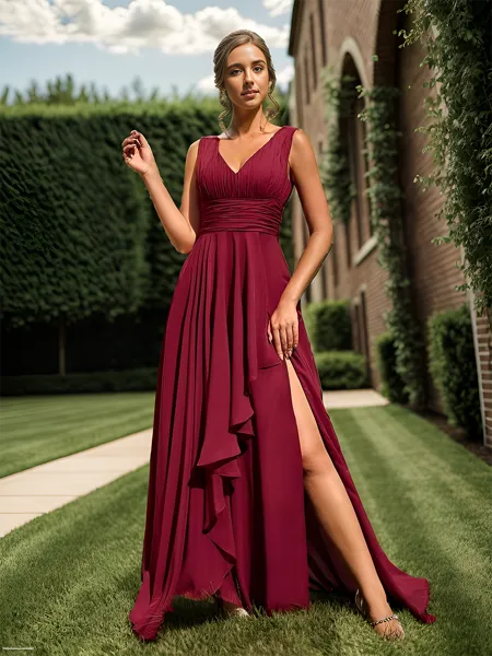 A-line Flattering V-neck...