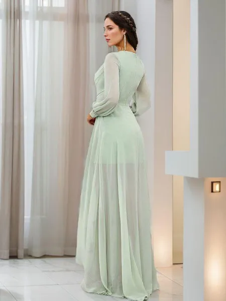 A-line Timeless V-neck Long...