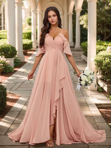 Charming A-line Cold...