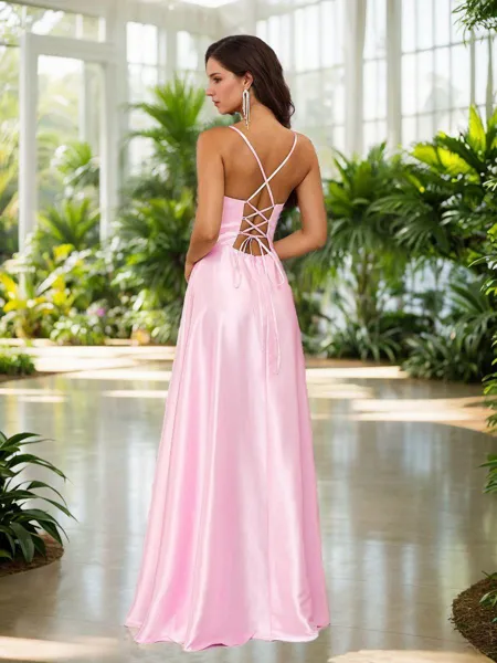 Elegant A-line Spaghetti...