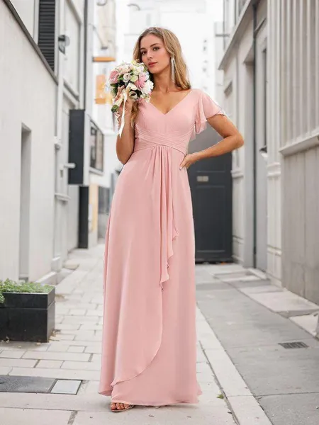 Perfect A-line V-neck Short...