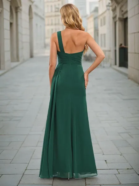 Glam A-line One-Shoulder...