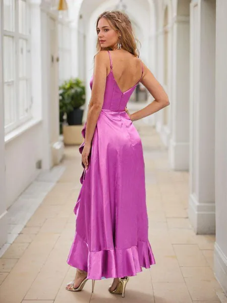 A-line Charming V-neck...