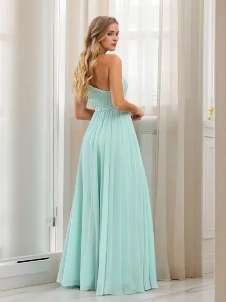 Simple A-line One-Shoulder...