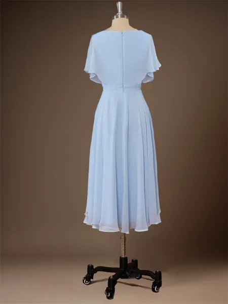 A-line Pretty V-neck Short...