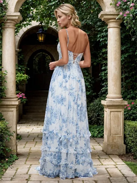 A-line Princess V-neck...