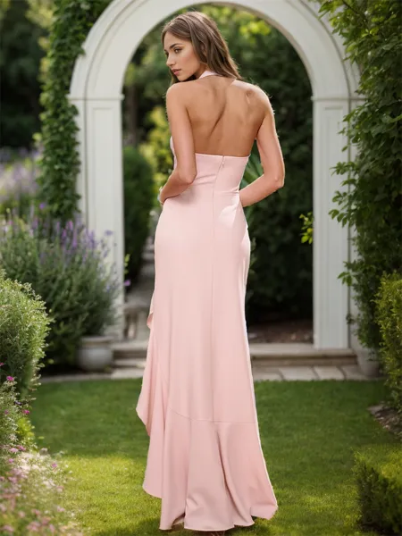 Graceful A-line Halter...