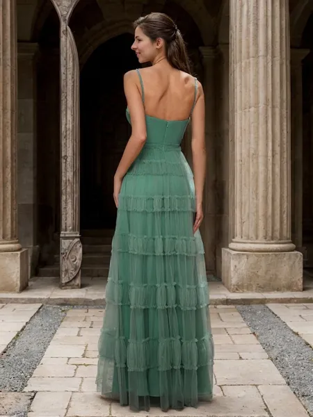 A-line Princess Spaghetti...