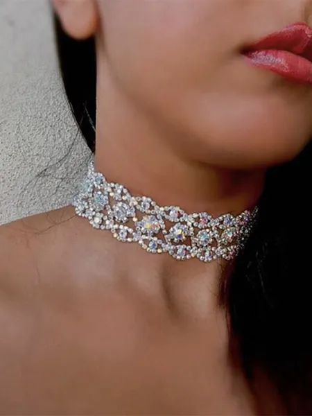 Gorgeous Alloy With Rhinestone Chokers For Women