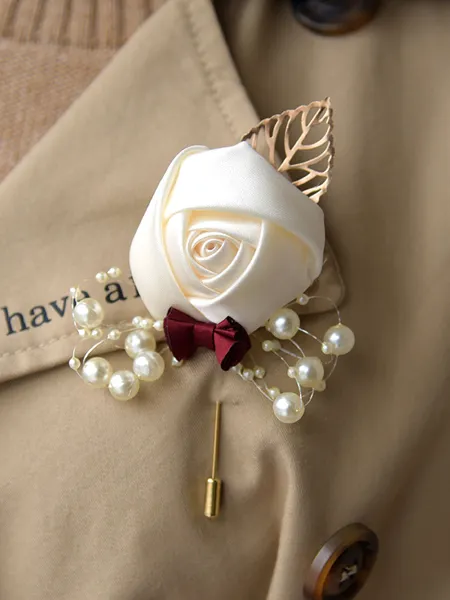 Romantic Free-Form Satin Boutonniere(Sold in a single piece)