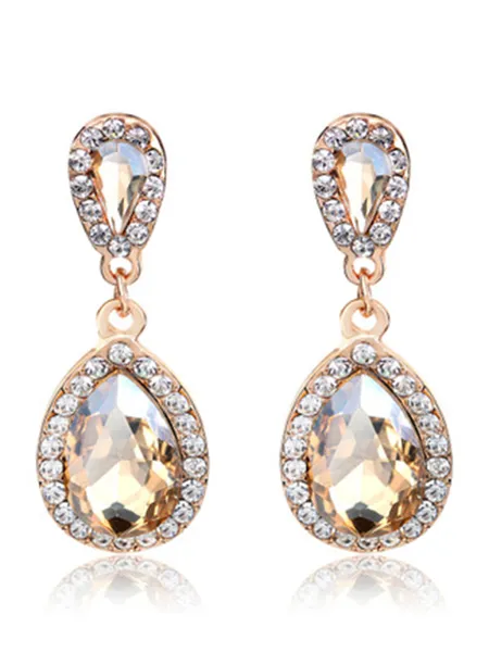 Vintage Alloy With Rhinestone Women's Earrings