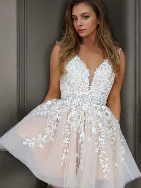 A-line V-Neck Chic...