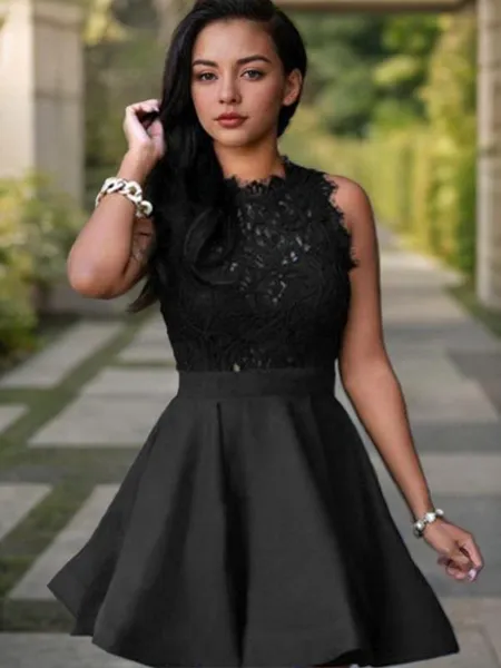 Classy A-line Jewel...